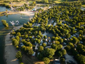 vue aérienne camping