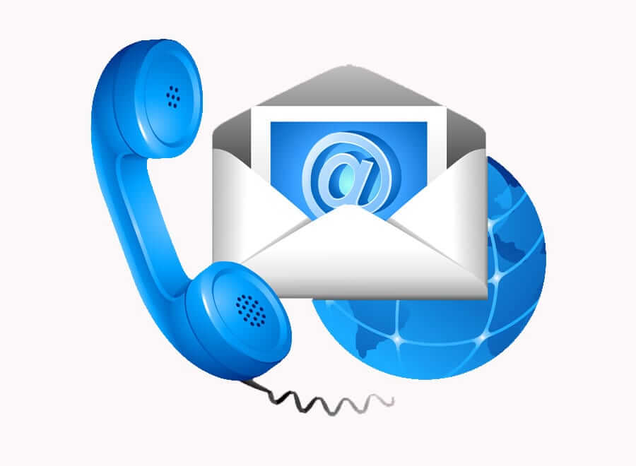 Visuel téléphone et email