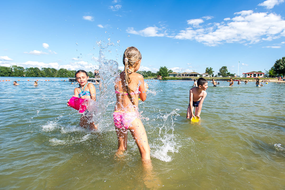 Baignade dans le lac