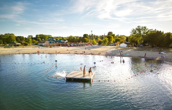 Baignade dans le lac